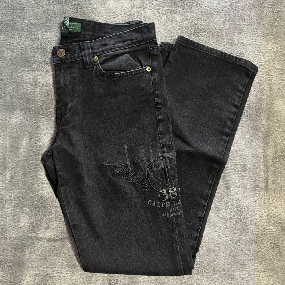 Ralph Lauren graphic black jeans